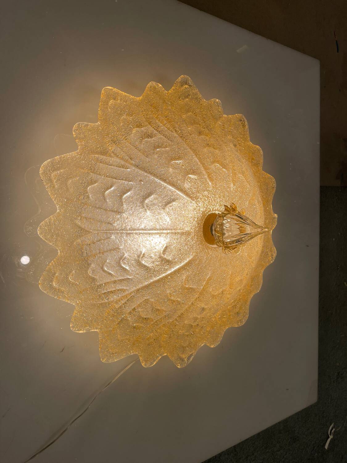 Plafonniers en verre de Murano, ensemble de 2