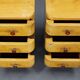 Pair of 1940s Czechoslovak Art Deco nightstands with painted maple imitation finish