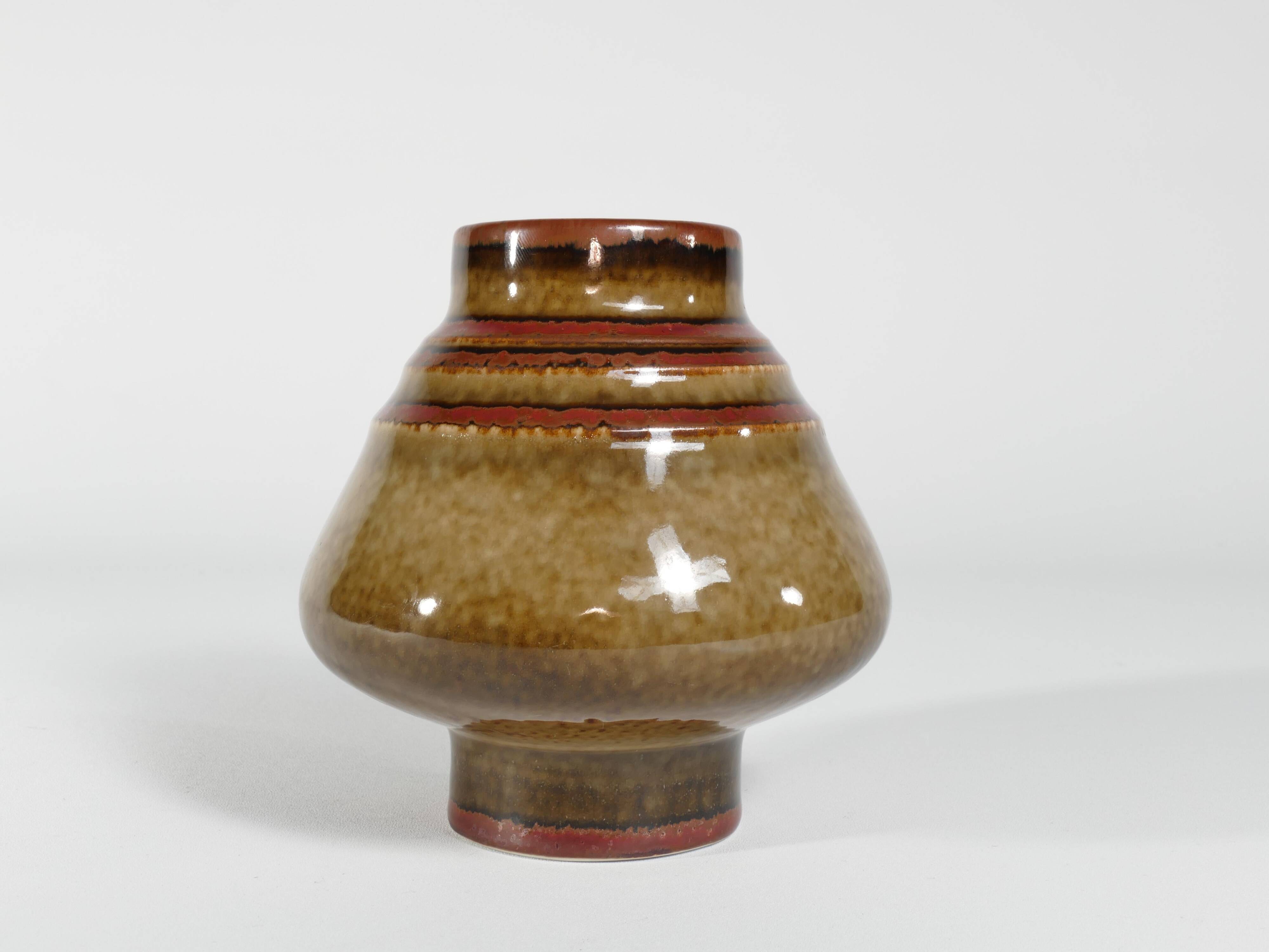 Mid-Century Modern Stoneware Bamboo Vase, by Olle Alberius for Rörstrand, Sweden