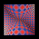 8 affiches de 1974, Victor vasarely, structures universelles de l'octogone