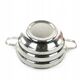 Art Nouveau sugar bowl, silver-plated brass, Germany, early 20th century