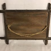 Miroir en bambou années 60 - 63x47cm