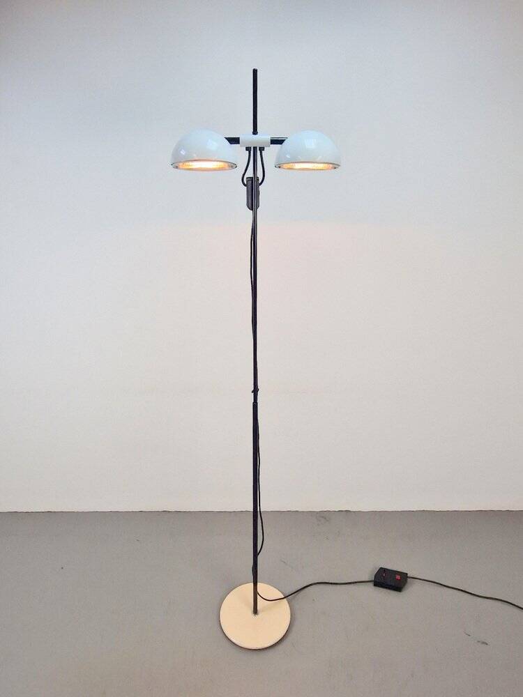 Vintage White Floor Lamp from Valenti Milano, Italy, 1970s