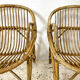 Paire de fauteuils en rotin vintage 60
