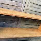 1960s solid oak wall shelf