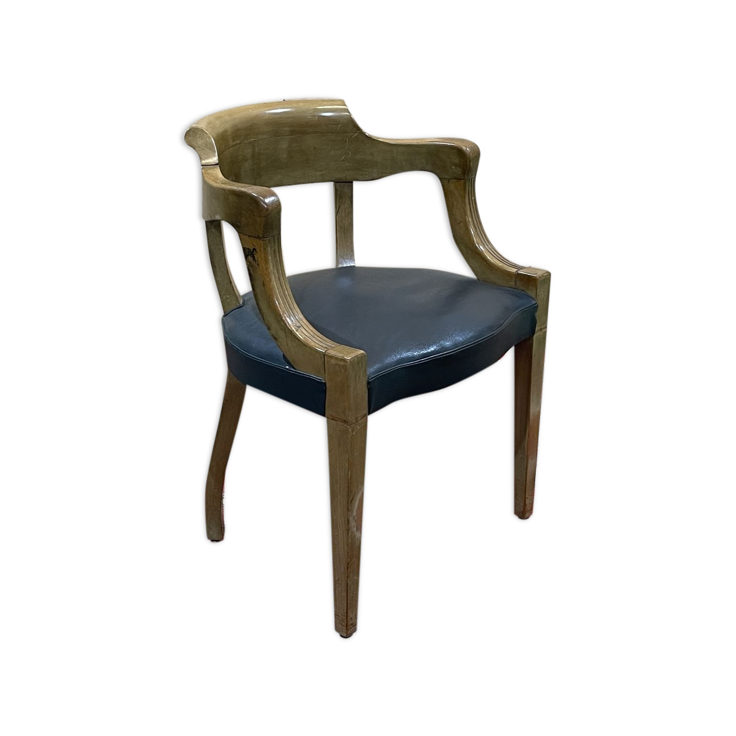 1930s beech and skai office chair