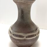 Vase en verre Scavo moulé à la main, marron, Italie