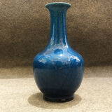 Vase craquelé bleu, XXe siècle
