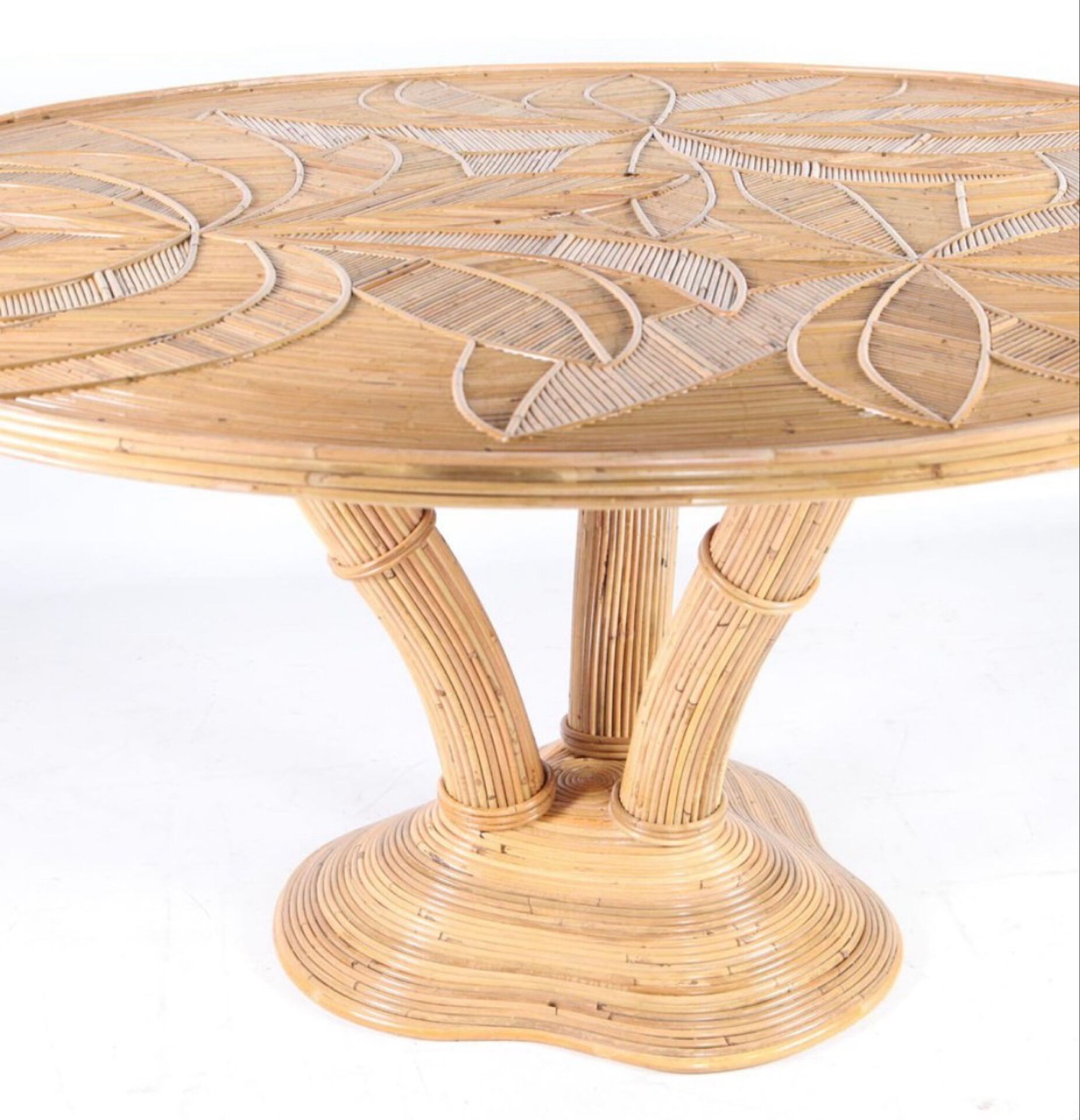 Dining table "palms" in rattan