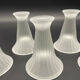Ensemble de 5 bougeoirs réversibles en verre satiné
