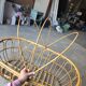 Vintage rattan cradle