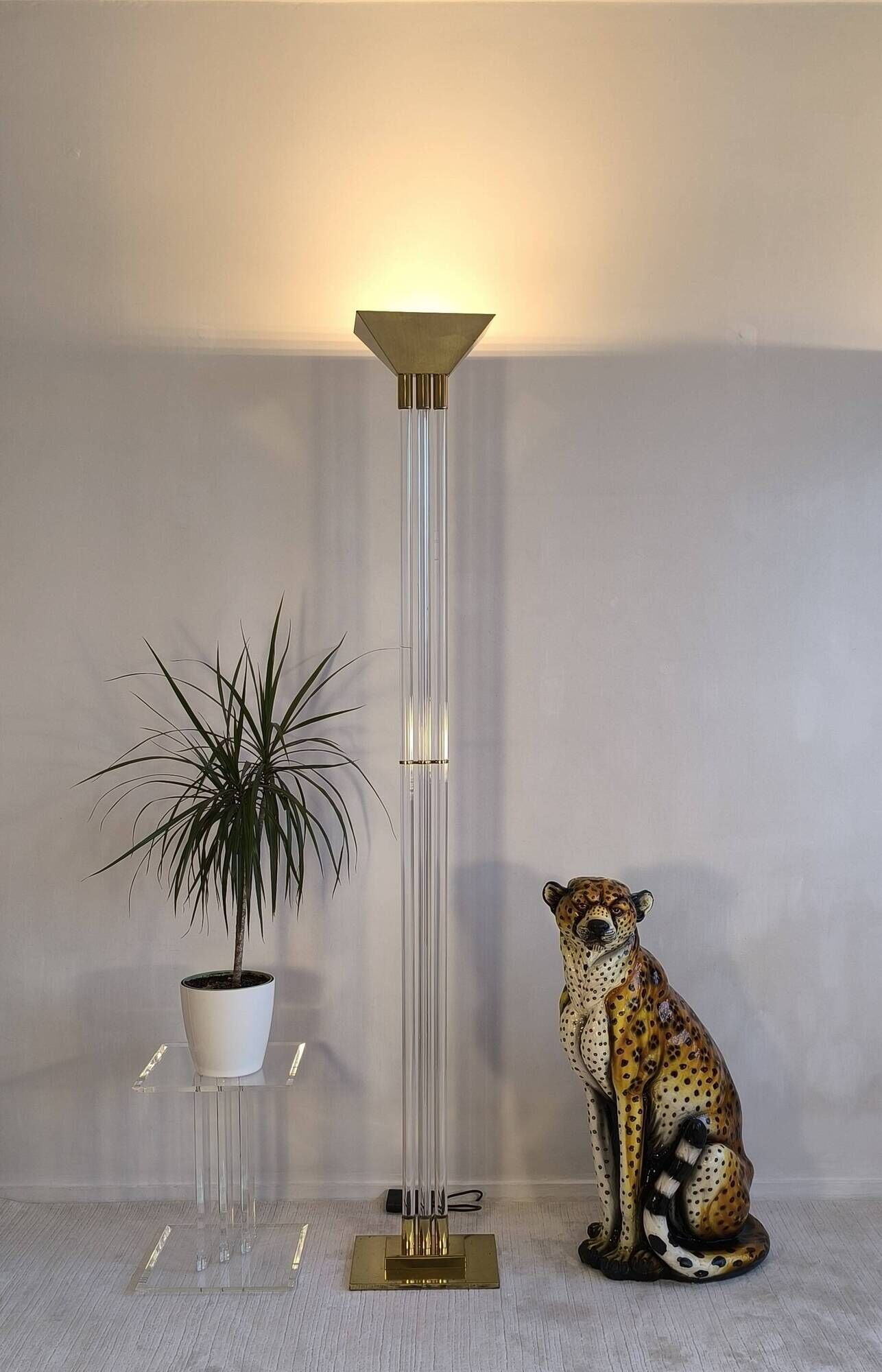 Magnificent and rare german floor lamp signed vereinigte werkstätten