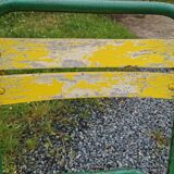 Set of 4 metal bistro chairs tolix style