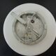 Round opaline ceiling light