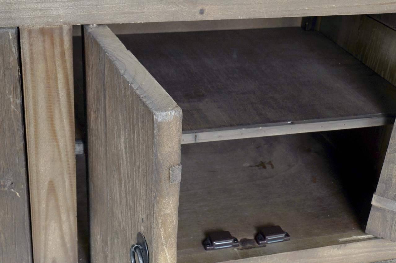 Commode orme 190x50x80 vieilli marron    etat neuf