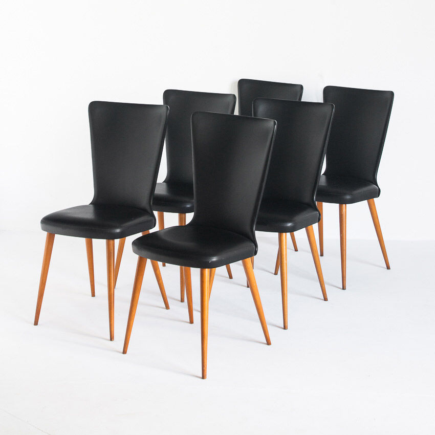 Set of 6 vintage chairs, France 1960