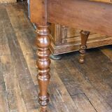 Farm table with turned legs