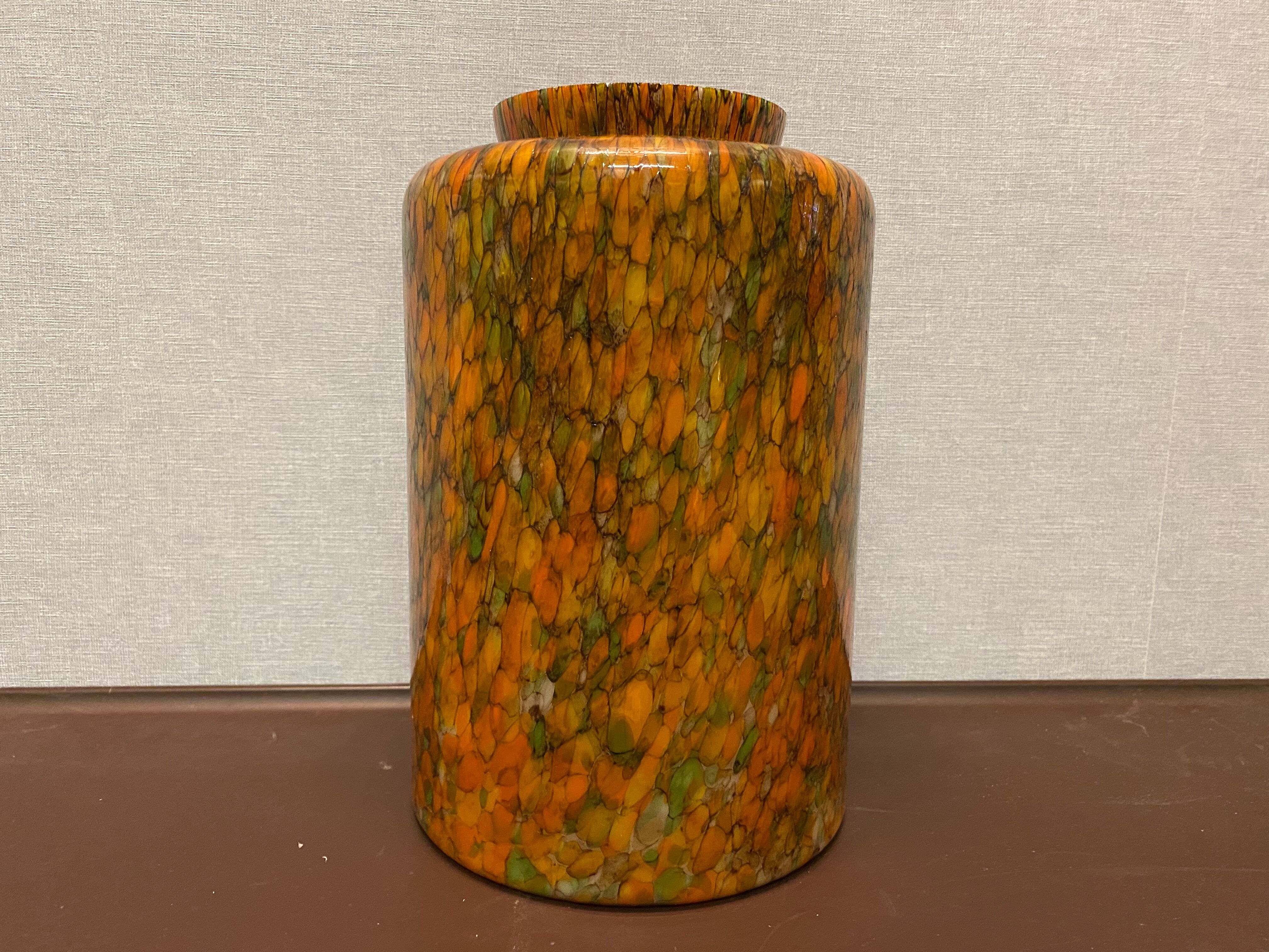 Orange mushroom lamp from Peill and Putzler, 1970s