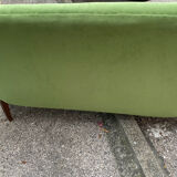 Green velvet toad sofa