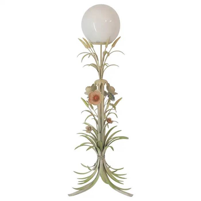 Flower Bouquet Pastel Floor Lamp 1960s Vintage Italian Sheaf Of Wheat Midcentury