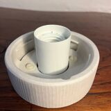 Round opal globe wall light with aluminum fixing