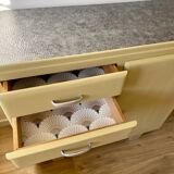 Buffet Mado vintage soft yellow and gray