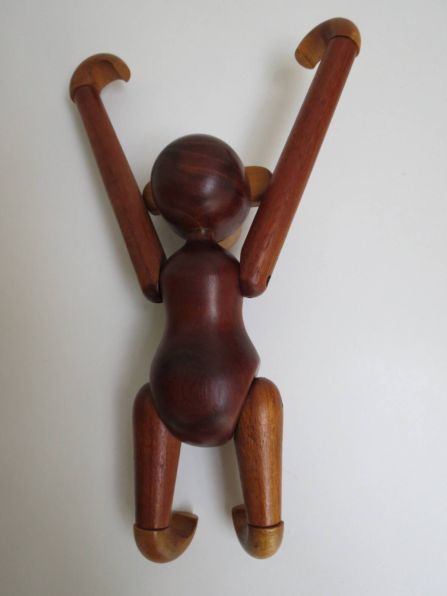 Set of 3 1960s Kay Bojesen Vintage Wooden Toy Monkey Elephant Bear Danish