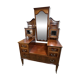 Console d'entrée/coiffeuse vintage édouardienne incrustée – 1900-1910