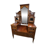 Edwardian Vintage Inlaid Console Hall Table / Dressing Table – 1900–1910