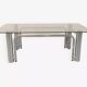 Coffee table in metal and smoked glass from the 70s