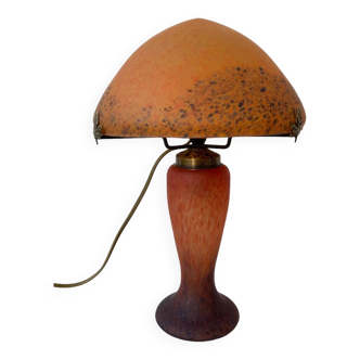 Lampe champignon vintage en pâte de verre