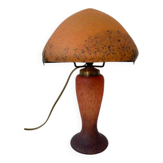 Vintage mushroom lamp in glass paste