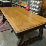 Table de bureau en noyer XXème