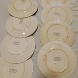 Set of 8 hazelnut Sarreguemines plates