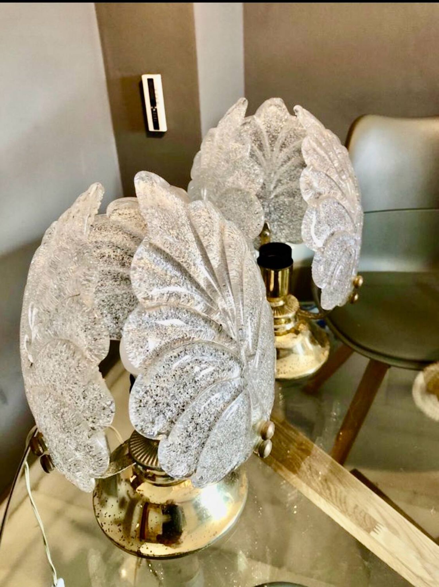 Table lamp by Mazzega Murano glass, Italy 1970
