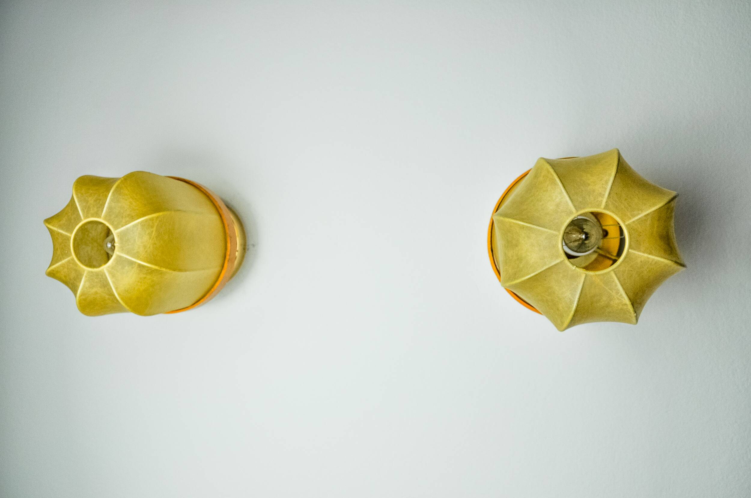 Pair of “cocoon” wall lights, Italy, 1970