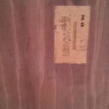 Coffee table of the 60s brutalist compass feet stamped M.G