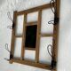 Vintage 1940s modernist mirror coat rack