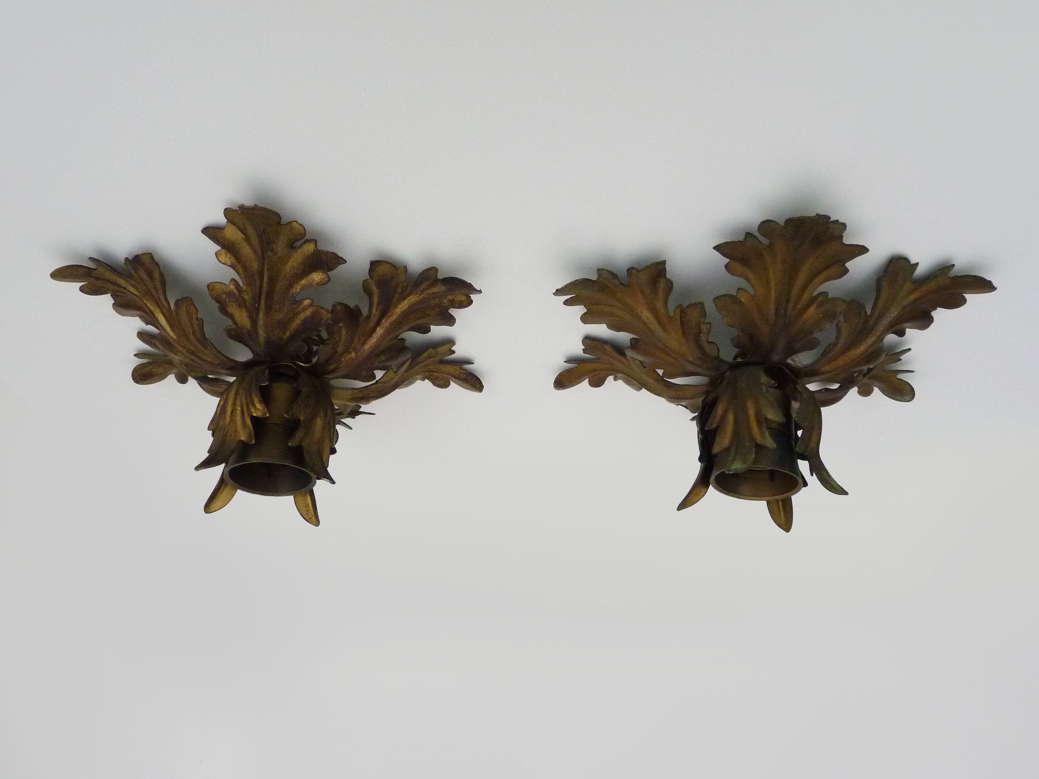Pair of ceiling lamps, seventies