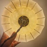 Marbled pink Art Deco glass pendant light