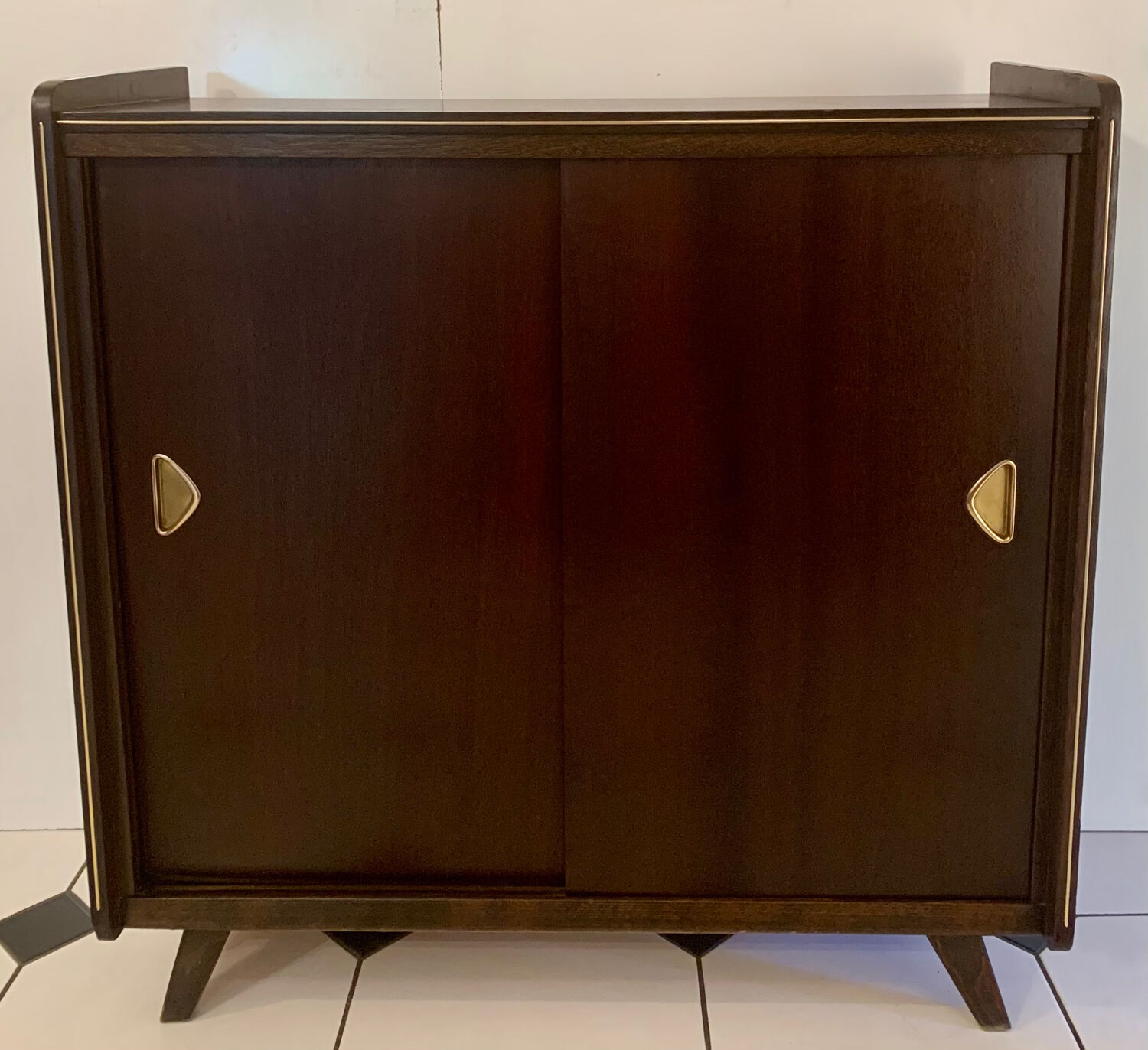 Vintage shoe cabinet feet compass