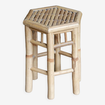 Tables d'appoint ou sellette en bambou, années 60