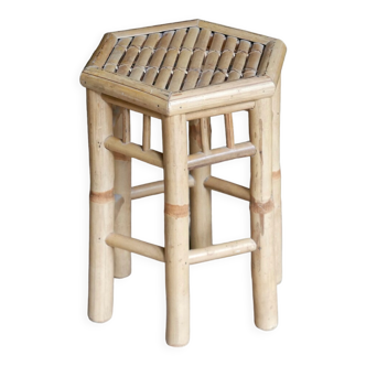 Table d'appoint ou sellette en bambou, années 60