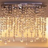 Minimalist glass fringe ceiling light