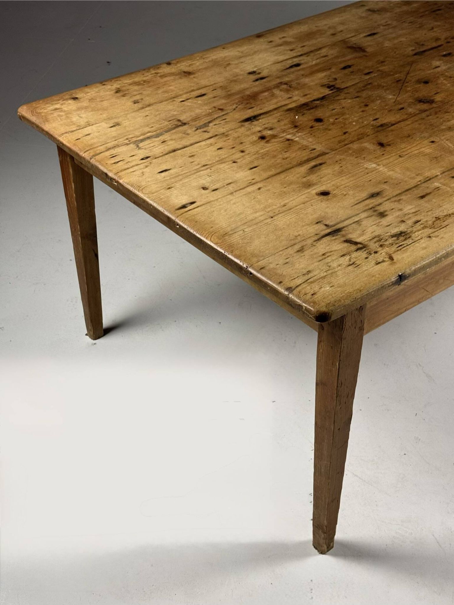 English antique pine dining table