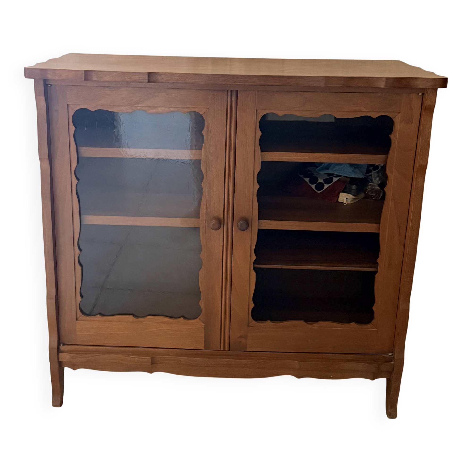 TV cabinet in mahogany, a unique piece made by a cabinetmaker.