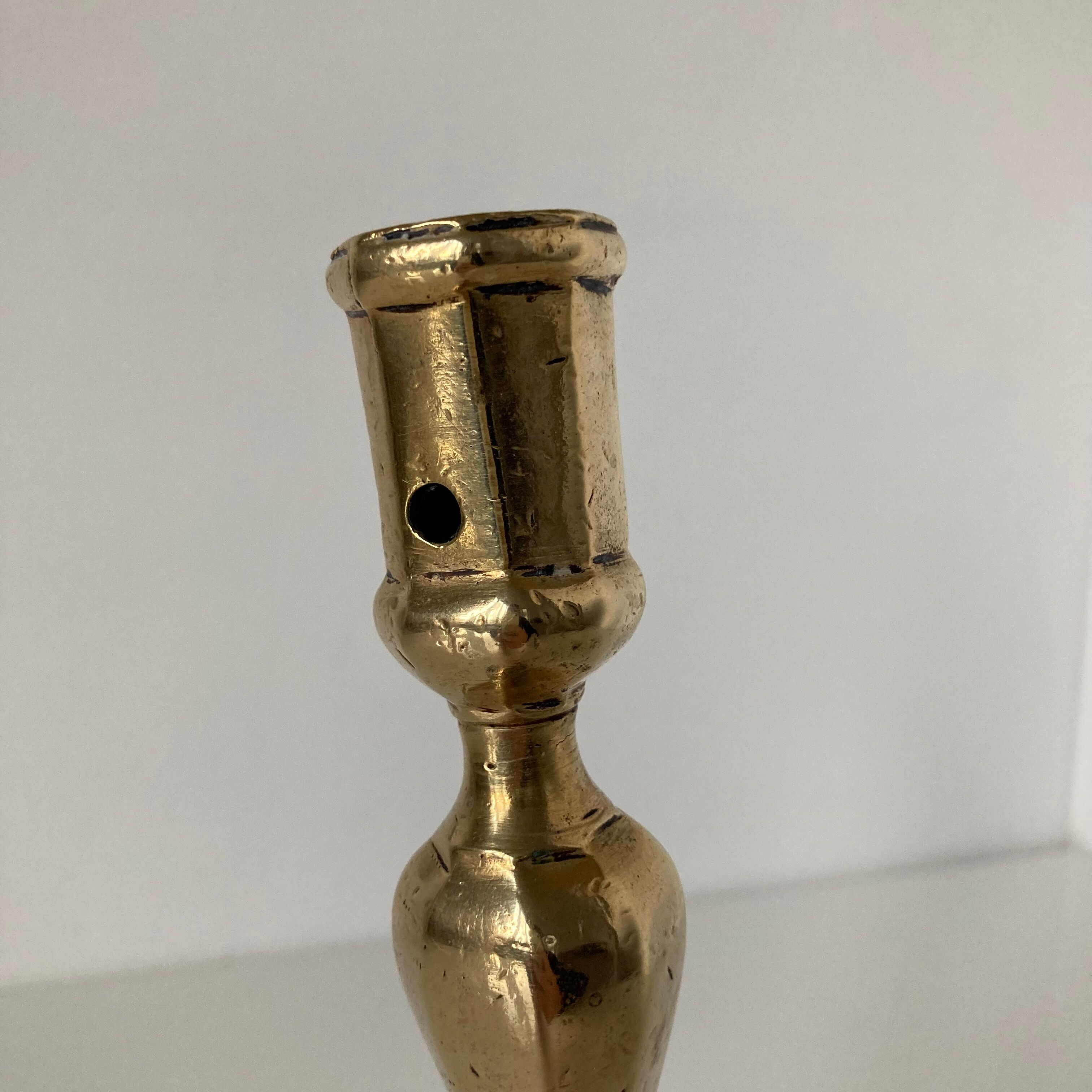 Louis XIV style bronze candle holder