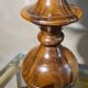 Lampe 1950 pied tourner en olivier 45x23cm