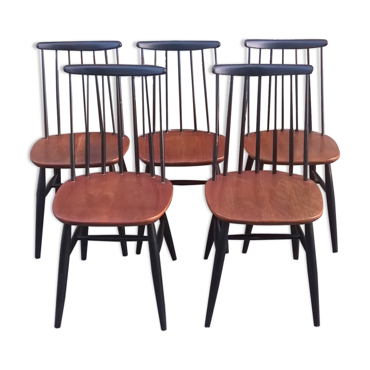 Set de 5  chaises scandinave Fanett d'Ilamri Tapiovaara