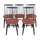 Set de 5  chaises scandinave Fanett d'Ilamri Tapiovaara